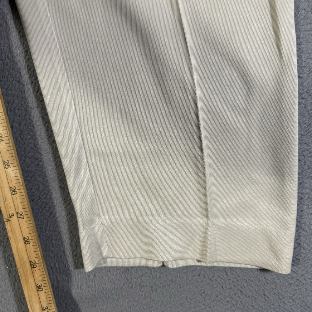 Tommy Bahama Men's‎ 100% Silk Pants 36 x 30 Khaki Beige Pleated Front High Rise - Picture 4 of 6